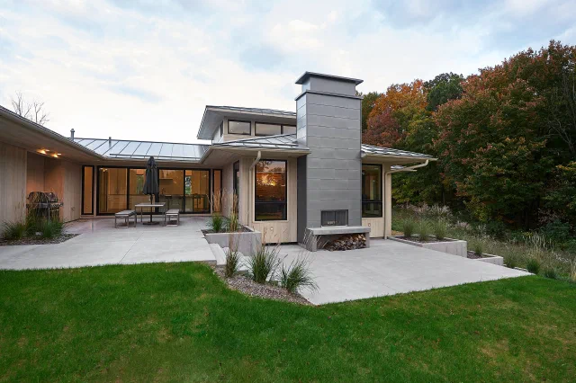 Patio and Exterior Fireplace